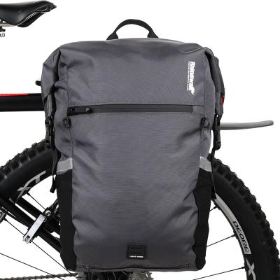 China 24L Road Bicycle Back Trunk Travel Luggage Bag Waterproof Rhinowalk Factory Direct Bike Pannier Mountain Bike Motorcycle Frame Bag Backpack for sale