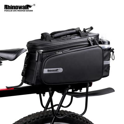 China Bicucle Bag Pannier With Rain Cover Rhinowalk Bicycle Trunk Bag Commuter Back Seat Cargo Pack Compact Trunk Pannier Bag for sale