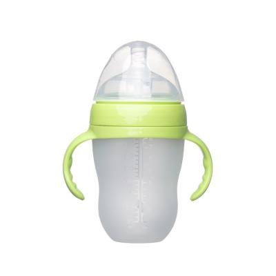 China Brown Neck OEM BPA Free Size Custom Baby Bottle White Wide Standard Silicone Baby Bottle zu verkaufen