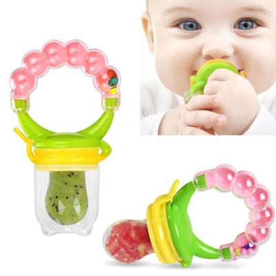 China BPA Free Baby Nipple Feeder Snaps Handle Baby Food Feeder with Silicone Pouch Stopper 3 Packs for sale