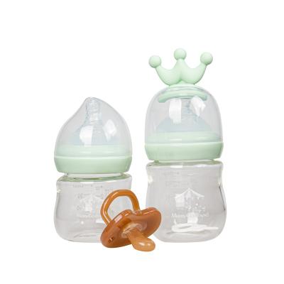 China BPA Free Baby Glass Bottles Set Eco-Friendly Newborn Infant Baby Feeding Bottle Set Glass Milk Bottle With Nipple for sale