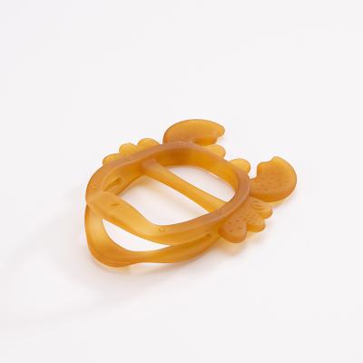 China Eco-friendly non-toxic BPA free food grade silicon babi teether soft toy massage sticks crab shaped Anti-consumption organic hand baby teether for sale