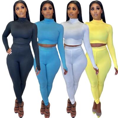 China Wholesale Clothing Women's Training Gym Fitness Tracksuit Crop Hoodie And Joggers Overall for sale