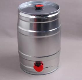 China Hauptgebräu Runden-Metallbier-Dose 5L mit Ventil-und des Band-0.23mm Stärke zu verkaufen