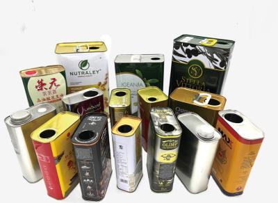 Cina Grado quadrato di lusso di Tin Olive Oil Containers Airtight Food del metallo che imballa il grande olio per motori Tin Cans in vendita