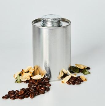 China Custom Airtight Tea Powder Packing Tin Cylinder Coffee Bean Metal Food Safe Caddy Tin Can for sale