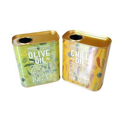 China 500mL-5L Rectangular Tin Cans With Factory Price For Chemical Paint Metal Cans With Lids Aluminum Tin Cans Olive Oil Metal Jar for sale