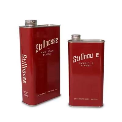 China Custom 700ml Wodka Whisky Tequila Wein Outdoor Edelstahl Geschenk Metallverpackung Dose zu verkaufen