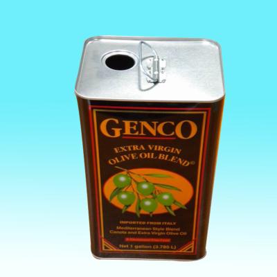 China Olive Oil Cans Plastic Lid-Stecker-Quadrat Tin Containers der Weinlese-6L zu verkaufen