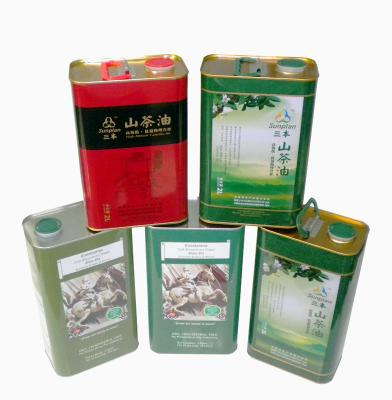 China 3000ml Olive Oil Tin Cans Box 0.35m m con el canalón plástico en venta