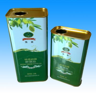 Cina 2L vergine Olive Oil Tin Cans Rectangular che imballa Tin Can in vendita