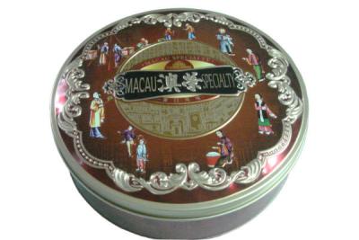 China Latas vacías de la galleta de Tin Box Stainless Steel Large de la galleta redonda en venta