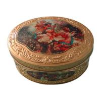 China 0.22mm Cookie Tin Cans CMYK Round Cookie Tins With Lids for sale