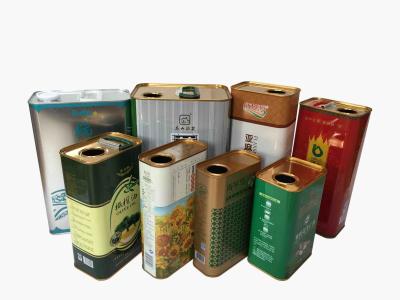 Cina 4L quadrato Olive Oil Tin Cans 135g grande Tin Containers rettangolare in vendita