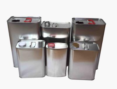 China 4L Quadrat Tin Cans Empty Tin Containers mit Metallabdeckungs-Griff zu verkaufen