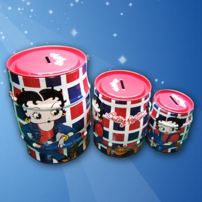 China Paintable Gift Tin Cans Waterproof Christmas Cylinder for sale