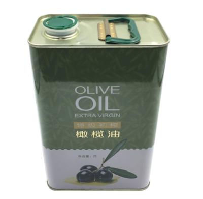 China De waterdichte Rechthoekige Olive Oil Tin Cans CMYK Druk van 2L Te koop