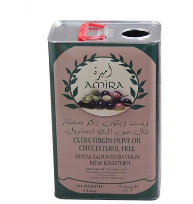 China Empty 0.1L-5L Metal Rectangular Tin Cans For Olive Oil for sale