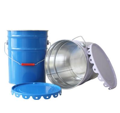 Cina La latta del metallo di CMYK 4C 10L dipinge Pail Bucket With Lid in vendita