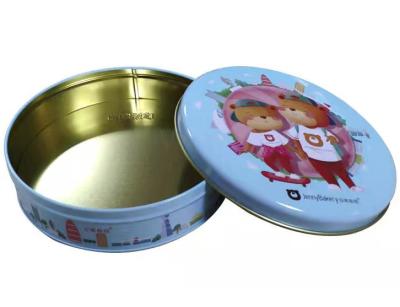 Cina Biscotto rotondo impermeabile Tin Box Packaging delle latte del biscotto del commestibile in vendita