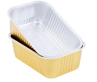 China 110mic de aluminiumfolie Tin Cans Takeaway Packaging Square voert Container uit Te koop