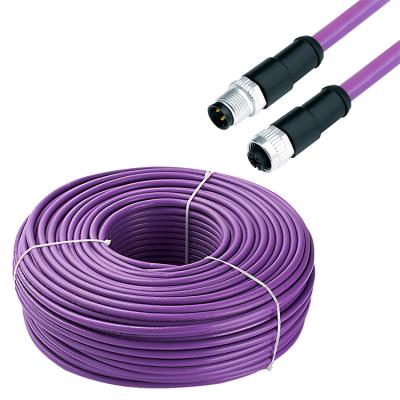 China Purple Wire Harness Siemens PLC Core Wire Harness KMCABLE 6xv1830-0eh10 Profibus Motor Purple Spiral Cable Price Flexible Soft Bus DP Shielded Purple Cable With Plugs for sale