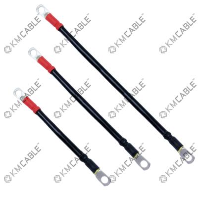 China OEM Industrial Length 4/0 2/0 Ring Terminal Type A.W.G. Battery Connection Cable Copper supports booster cable auto truck battery red black cable for sale