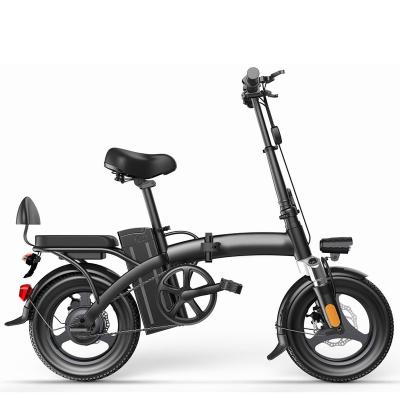 China ASKMY New 1404 Electric Fat 350W Steel Bicycle Folding Electric Bike With Removable Battery Road City Bikes For Adult Small E Bikes for sale