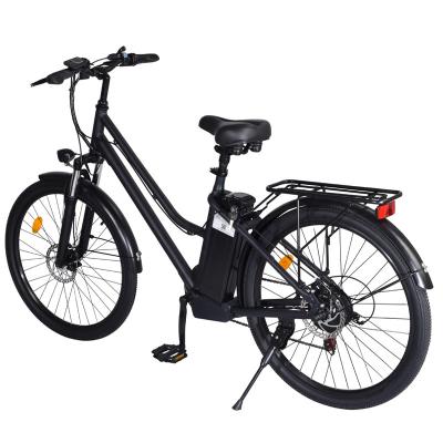 China Electric City and Country 36V 350W 40-60km Aluminum Alloy Current EU Aid Adult Bicycle 26 Inch Electric City Bicycle for sale