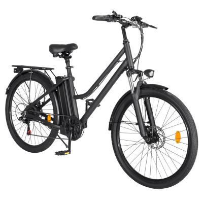 China Fat Free Shipping Europe Type Electric Bicycles 350W 10AH City Aluminum Alloy Electric Bike for sale