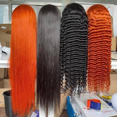 China Wholesale Straight 13x6 Pre Plucked Raw Unprocessed Cuticle Aligned Virgin Brazilian Hair HD Lace Frontal Wigs For Black Women for sale