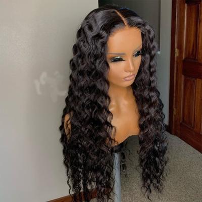 China Wholesale Good Quality Cuticle Aligned Virgin Hair Deep Wave Wig Transparent Deep Wave Headband Lace Up Human Hair Wigs for sale