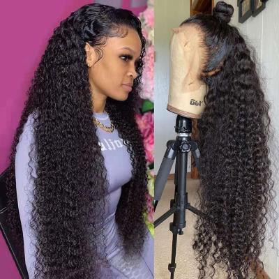 China Deep Wave Lace Front Wigs For Women Brazilian Curly 13x4 30 Hair Wet And Wavy 34 Inch Water Wave Full Lace Wig for sale