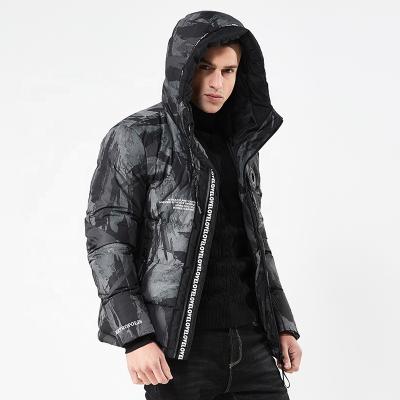 China Viable Pinghu FASHION 2020 Chinese Manufacturer Stock Wholesale Winter Long Style Casual Camouflage Hooded Padded Jacket For Men for sale