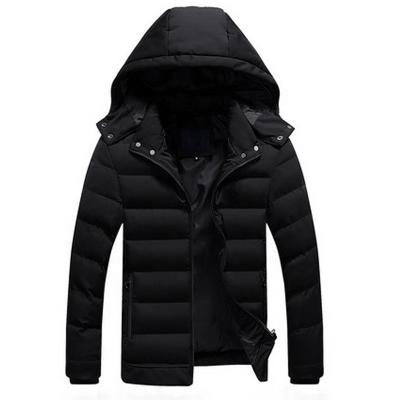 China Sustainable Pinghu FASHION OEM 2019 New Winter Thick Warm Polyester Cotton Hood Coat Men Jacket Shorts Custom Made for sale