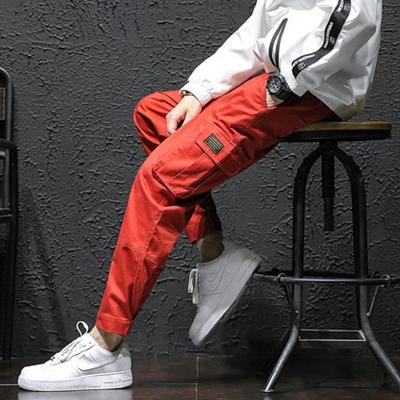 China Pinghu Anti-Static FASHION 2019 Custom Wholesale OEM Package Pants Harem Pants Loose Korean 100% Cotton Cargo Pants For Men Pantalon Homme for sale