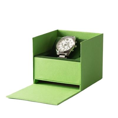 China Watch luxury green single ladies men wrist set watch boxes & cases with logo for sale