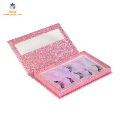 China Recyclable wholesale custom logo paper eye lashes with kit false mink eyelash lash packaging box for sale