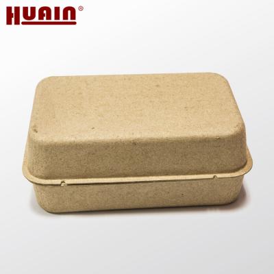 China Customized Biodegradable Bamboo Pulp Food Container / Lunch Box Tray for sale