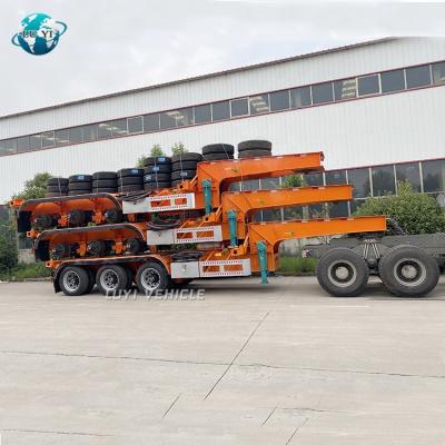 China Truck Trailer Factory Supply 3axle Truck Chassis Skeleton Trailer 40ft Heavy Duty Semi Trailer for sale