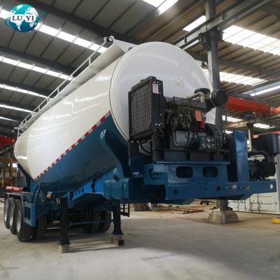 China 3 Axle 30CBM 50CBM 60CBM V Shape Bulk Cement Trailer 3 Axle Tank Cement Trailer Truck W Shape Silo Bulk Cement Semi Trailer for sale