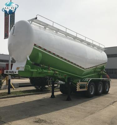 China Truck Trailer W V Shape Carbon Steel 3 Axle Cement Tanker Trailer 1compartment Bulk Powder Tank Semi Trailer for sale