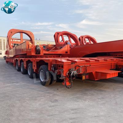 China Semi Truck Trailer Factory Supply Wind Turbine Blade Power Equipment Transport Flat Bed Trailer for sale