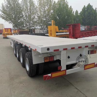 China Truck trailer sale 4 axle 80 ton 40ft 20ft flat bed container semi trailer truck hot trailer for sale for sale