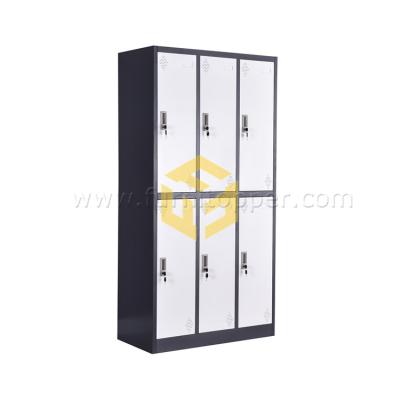 China Modern Commercial Furniture 6 Door Swimming Pool Gym Metal Locker for sale