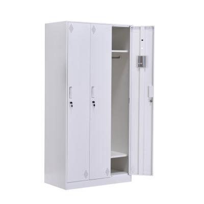 China Modern Luoyang Factory Luoyang Factory Cabinet 3 Door Metal Wardrobe Buy Lockers On Line for sale