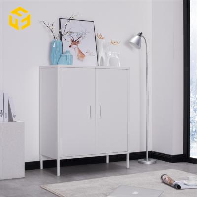 China Modern Nordic Style Foldable Mini Storage Cabinet Locker with 2 Adjustable Shelves for sale