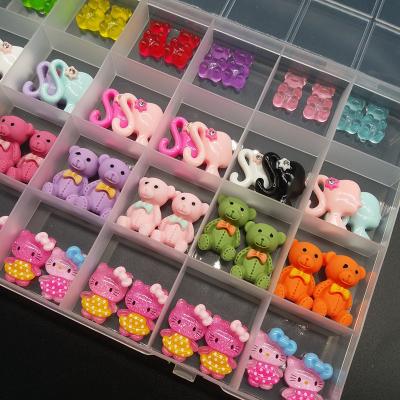 China 2021 Hello Kitty Nail Charms Trendy Accessories Back Kawaii Cat Beauty Charms For Nail Art Decorations 3d Nails for sale