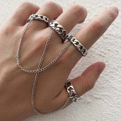 China New designer punk Personalized Chain Type 4pcs rings set for men or women for sale