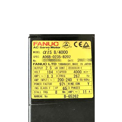 China ISA 8/4000 fanuc machine servo motor A06B-0235-B202 A06B-0235-B202 for sale